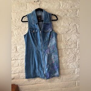Route 66 80s Look Y2K Denim Dress-Medium